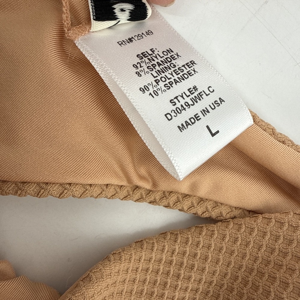 NWT Dippin Daisy Women's Large Sexy One Shoulder Strap Textured High Cut Bikini - Picture 5 of 7